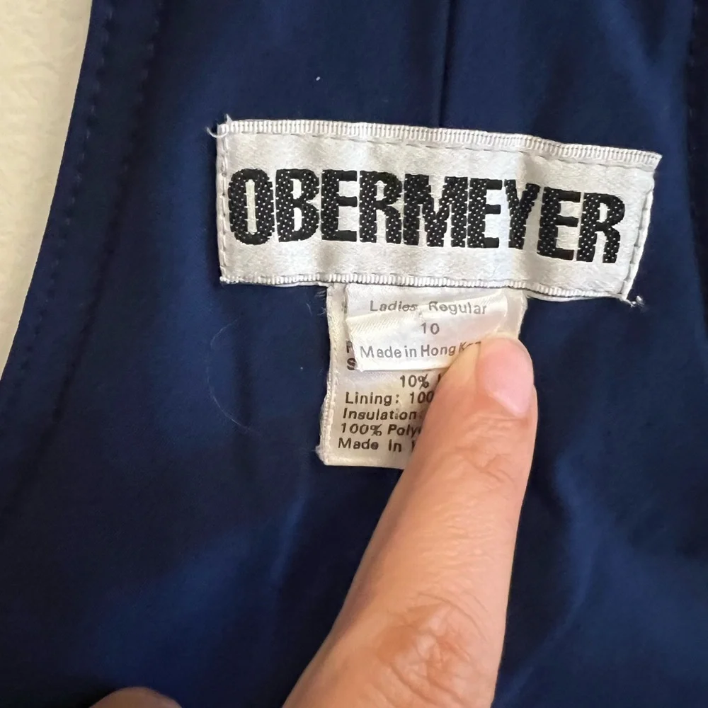 Vintage Obermeyer Navy Blue Snow Ski Bib Overalls Women’s Size 10 Soft Shell - Picture 7 of 16